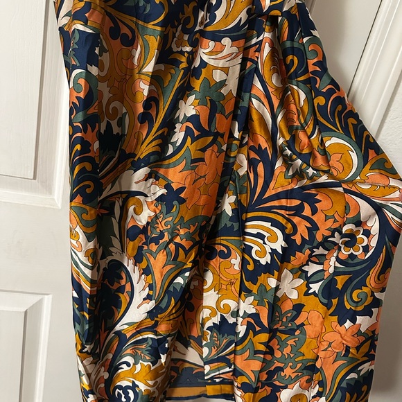 Vibrant Patterned Wrap Dress - Picture 3 of 5